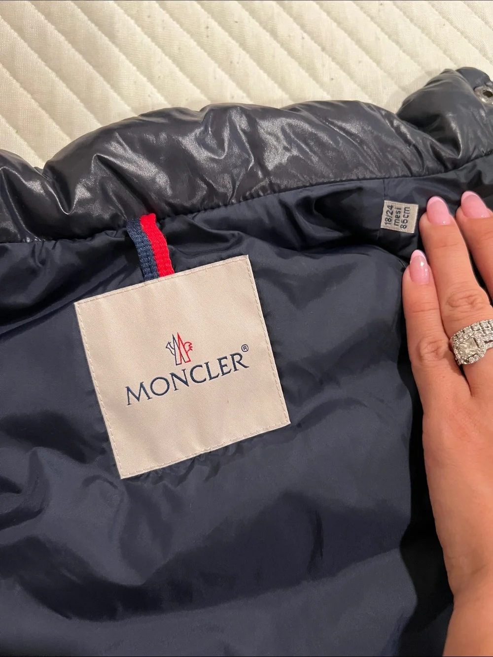 Moncler Kids Dark Navy Quilted Puffer Vest